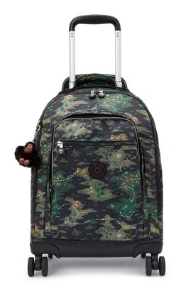 kipling Back To School Print Sari Wheeled Backpack Camo Treasure