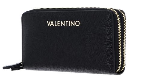 VALENTINO Divina Zip Around Wallet Nero / Gold