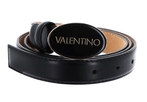 VALENTINO Block Plaque Buckle Belt W95 Nero / Oro - shortenable