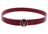 VALENTINO Roof Plaque Buckle Belt W95 Rosso Scuro / Oro - kürzbar VALENTINO Roof Plaque Buckle Belt W95 Rosso Scuro / Oro - kürzbar