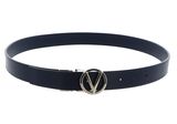 VALENTINO Roof Plaque Buckle Belt W95 Blu / Oro - kürzbar VALENTINO Roof Plaque Buckle Belt W95 Blu / Oro - kürzbar