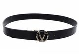 VALENTINO Roof Plaque Buckle Belt W95 Nero / Oro - kürzbar VALENTINO Roof Plaque Buckle Belt W95 Nero / Oro - kürzbar