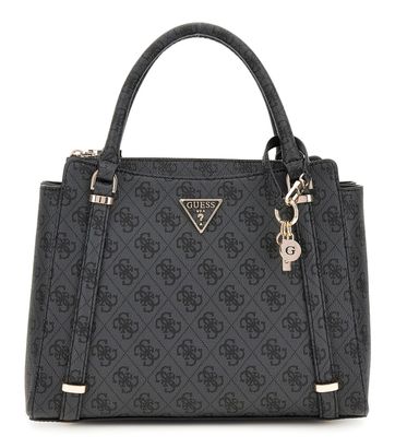 GUESS Eco Erica 2 Compartment Satchel Coal Logo