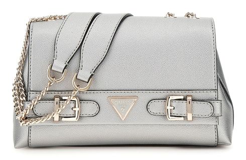 GUESS Eco Ali Convertible Xbody Flap Bag Pewter