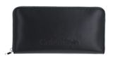Calvin Klein EMBOSSED CALVIN Logo Zip Around Wallet Black