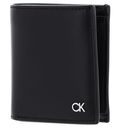 Calvin Klein Metal CK Trifold Wallet Black Smooth