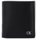 Calvin Klein Metal CK Trifold Wallet Black Smooth