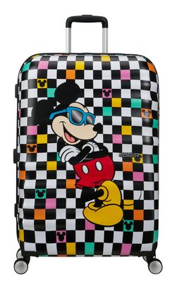 American Tourister Wavebreaker Disney Spinner 77 / 28 Disney Trolley Mickey Check