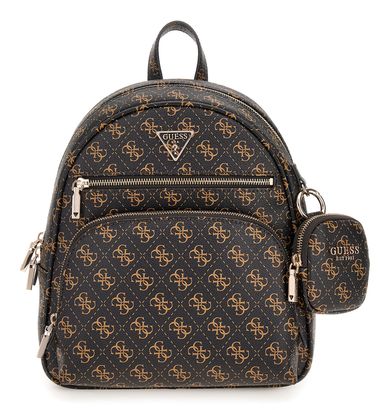 GUESS Power Play Tech Backpack M Brown Logo