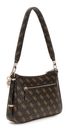 GUESS Eco Erica Top Zip Shoulder Bag Coal Logo