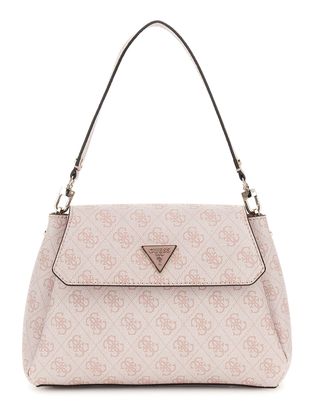 GUESS Sora Girlfriend Flap Shoulder Bag Dusty Rose Logo