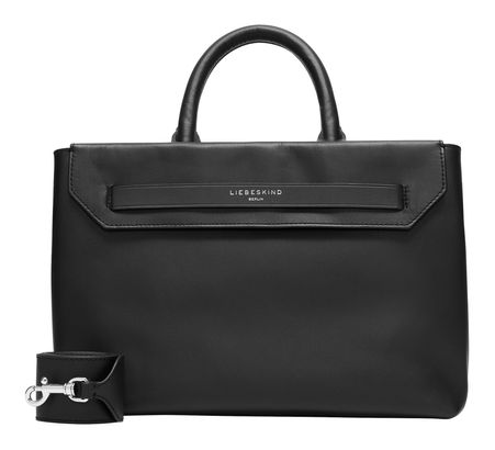 LIEBESKIND BERLIN Lora Calf Optic Satchel M Black