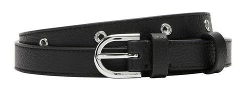 LIEBESKIND BERLIN Fab 5 Small Pebble Eyelts Belt 1.8 CM W105 Black