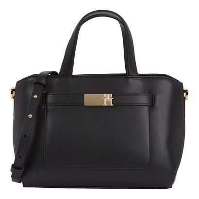 TOMMY HILFIGER TH Heritage Satchel Bag Black