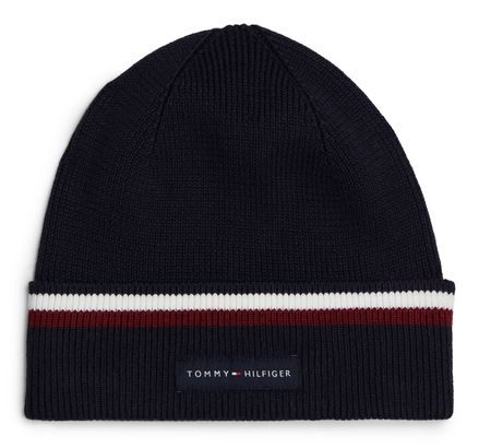 TOMMY HILFIGER TH Corp Love Solid Stripe Beanie Space Blue