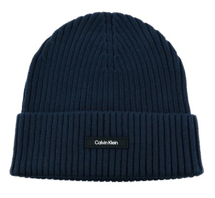 Calvin Klein Classic Cotton Rib Beanie CK Navy