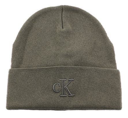 Calvin Klein CKJ Thick Embroidery Beanie Brindle