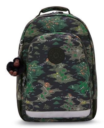 kipling Back To School Print Class Room Large Backpack L Camo Treasure