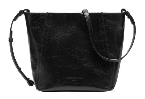 LIEBESKIND BERLIN Chudy Paper Touch Crinkle Hobo Bag S Black