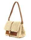 COCCINELLE Dorian Eco Shearling Suede Leather Crossbody Bag Natural / Cuir COCCINELLE Dorian Eco Shearling Suede Leather Crossbody Bag Natural / Cuir