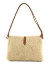 COCCINELLE Dorian Eco Shearling Suede Leather Crossbody Bag Natural / Cuir COCCINELLE Dorian Eco Shearling Suede Leather Crossbody Bag Natural / Cuir