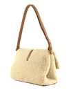 COCCINELLE Dorian Eco Shearling Suede Leather Crossbody Bag Natural / Cuir COCCINELLE Dorian Eco Shearling Suede Leather Crossbody Bag Natural / Cuir