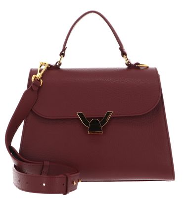 COCCINELLE Dew Grained Leather Handbag Brandy