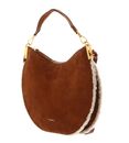 COCCINELLE Sunup Suede Leather Eco Shearling Shoulderbag Natural / Cuir COCCINELLE Sunup Suede Leather Eco Shearling Shoulderbag Natural / Cuir