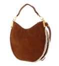 COCCINELLE Sunup Suede Leather Eco Shearling Shoulderbag Natural / Cuir COCCINELLE Sunup Suede Leather Eco Shearling Shoulderbag Natural / Cuir