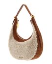COCCINELLE Whisper Eco Shearling Suede Leather Mini Bag Natural / Cuir