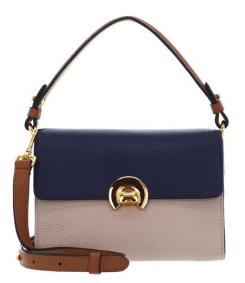 COCCINELLE Binxie Tricolor Handbag Grained Leather M Royal Blue / Rosette / Cuir