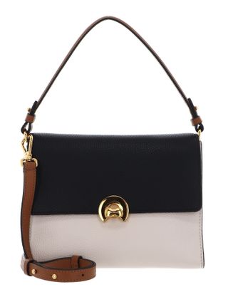 COCCINELLE Binxie Tricolor Handbag Grained Leather M Noir / Lambs / Cuir