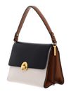 COCCINELLE Binxie Tricolor Handbag Grained Leather M Noir / Lambs / Cuir