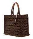 COCCINELLE Never Without Bag Winter Monogram Jacquard Shopper L Multi Royal / Cuir COCCINELLE Never Without Bag Winter Monogram Jacquard Shopper L Multi Royal / Cuir