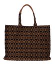COCCINELLE Never Without Bag Winter Monogram Jacquard Shopper L Multi Royal / Cuir COCCINELLE Never Without Bag Winter Monogram Jacquard Shopper L Multi Royal / Cuir