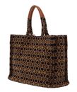 COCCINELLE Never Without Bag Winter Monogram Jacquard Shopper L Multi Royal / Cuir COCCINELLE Never Without Bag Winter Monogram Jacquard Shopper L Multi Royal / Cuir