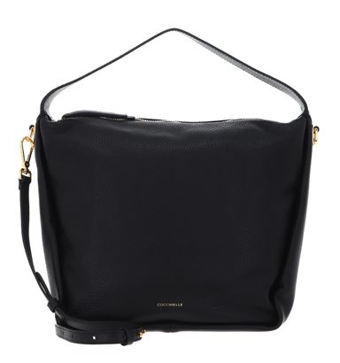 COCCINELLE Dorian Shoulder Bag Grained Leather Noir