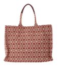 COCCINELLE Never Without Bag Winter Monogram Jacquard Shoulder Bag M Multi Brandy COCCINELLE Never Without Bag Winter Monogram Jacquard Shoulder Bag M Multi Brandy