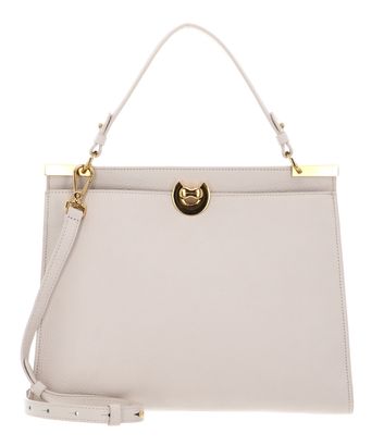 COCCINELLE Binxie Handbag Grained Leather S Lambskin White