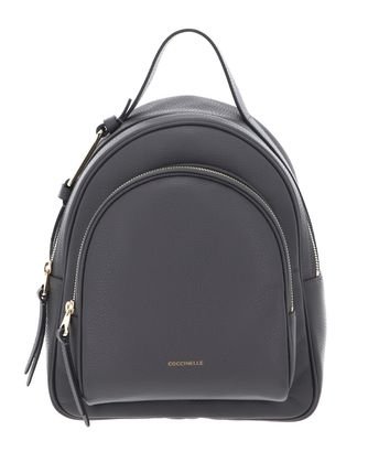 COCCINELLE Malory Backpack Grained Leather Grafite