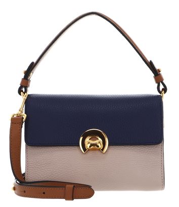 COCCINELLE Binxie Tricolor Handbag Grained Leather S Royal Blue / Rosette / Cuir