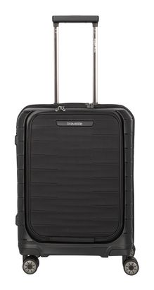 travelite Mooby 4W Trolley With Front Pocket S Black