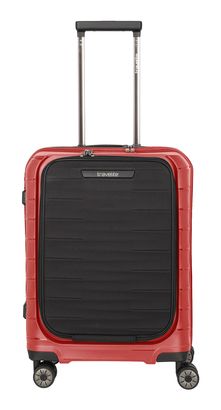 travelite Mooby 4W Trolley With Front Pocket S Red