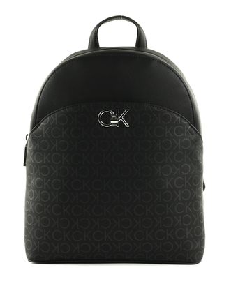 Calvin Klein Re-Lock Dome Backpack Mono Black Monogram Pu