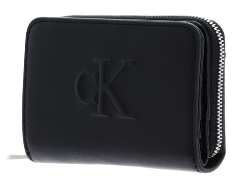 Calvin Klein CKJ Sculpted Zip Around Wallet Black