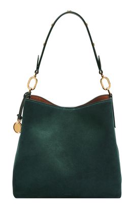 FOSSIL Jessie Bucket Bag Viridian Suede