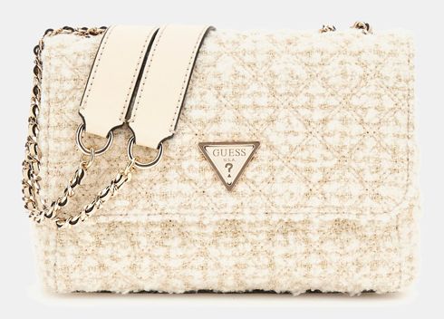 GUESS Giully 2 Compartment Convertible Flap Ivory