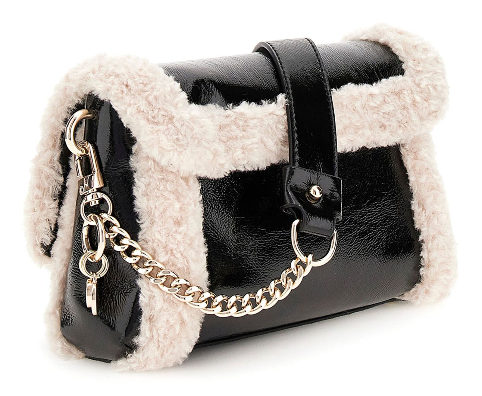 Guess Davika Sherpa Hobo Purse - Women's Bags & Wallets in Black