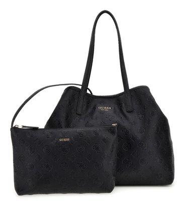 GUESS Vikky II Large 2 In 1 Tote Black Logo