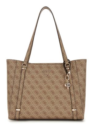 GUESS Eco Erica Elite Tote Bag Latte Logo